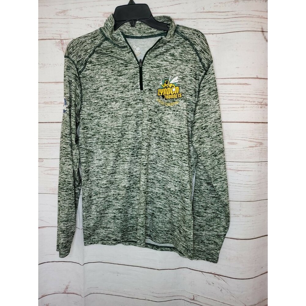 Badger Med Lyndon Hornets Cross Country Embroidered North Atlantic 1/4 Zip Shirt